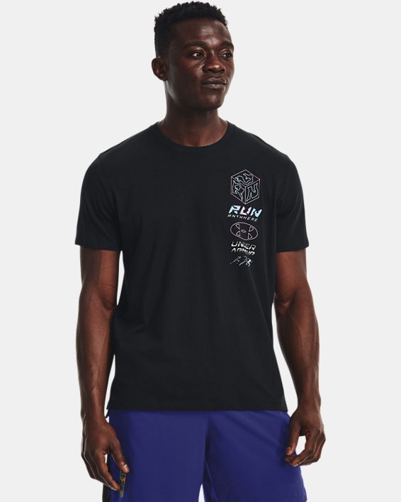 Men's UA Run Anywhere T-Shirt, Black, pdpMainDesktop image number 1